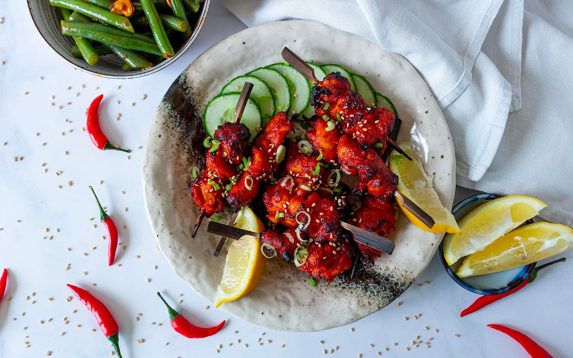 Brochettes de poulet à la coréenne