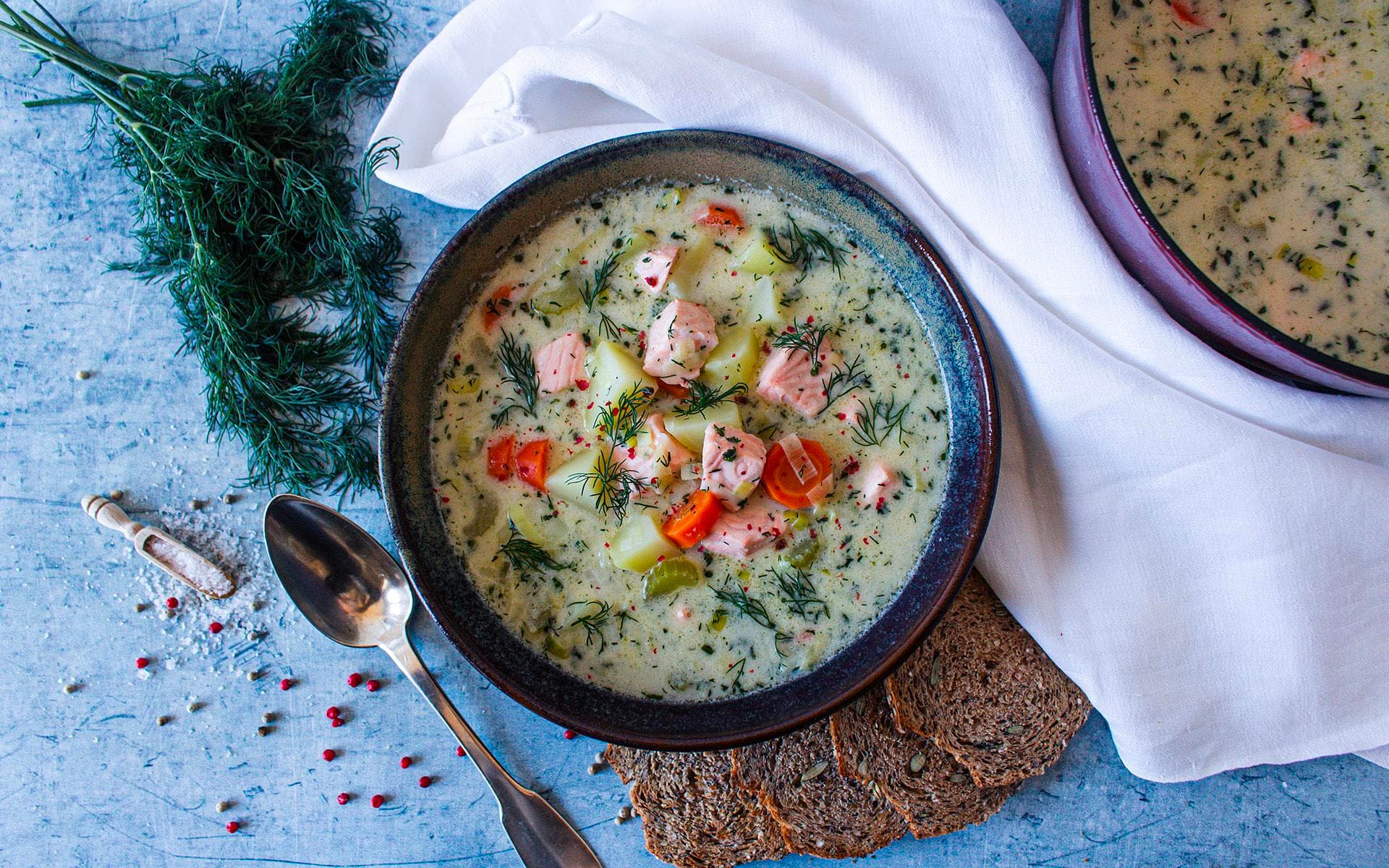 Lohikeitto - soupe au saumon finlandaise