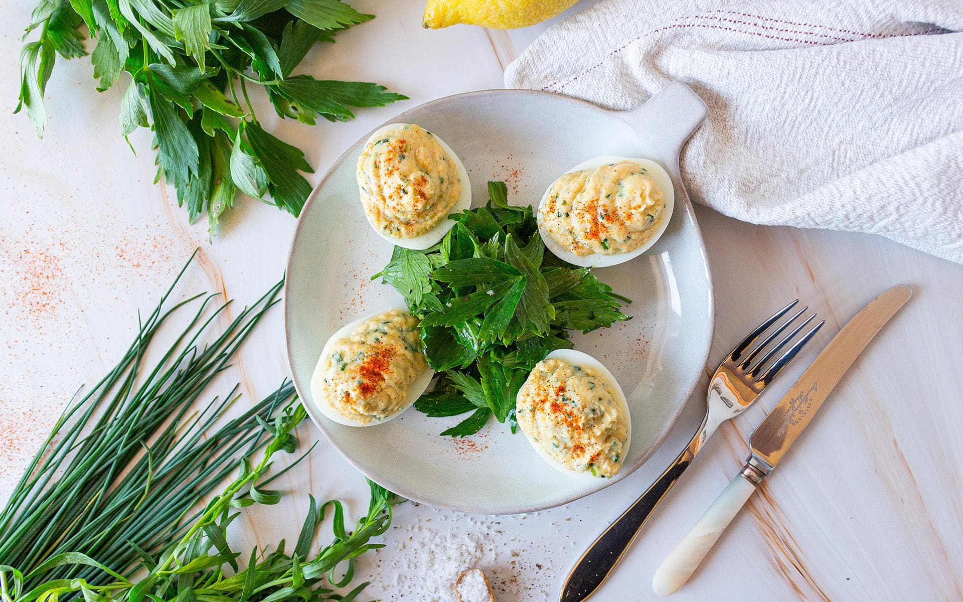 Oeufs mimosa au crabe