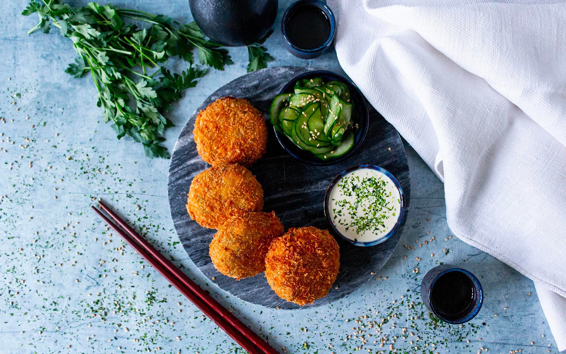 Croquettes de saumon au miso