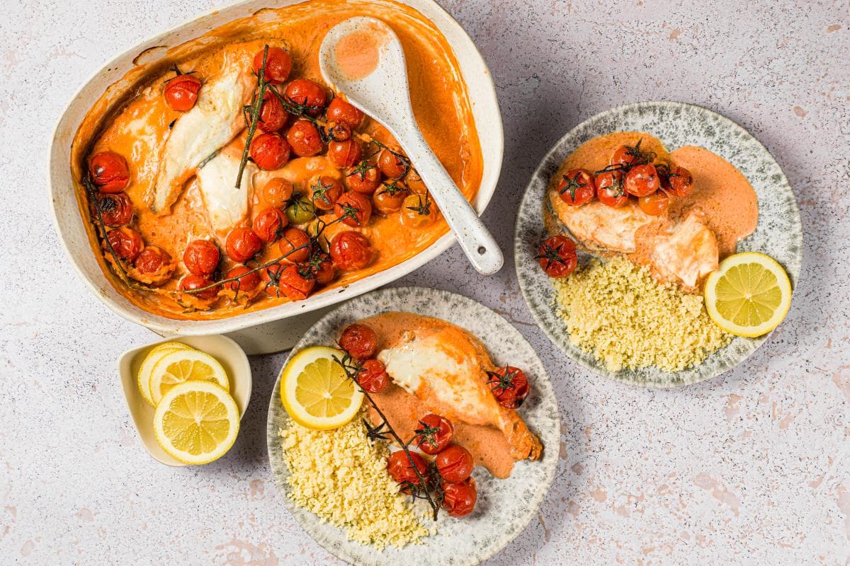 Dorade au four tomate-coco