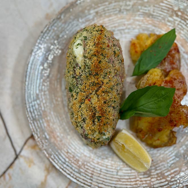 Filet de poulet moelleux en croûte d'herbes de Cyril Lignac
